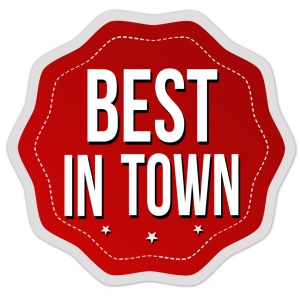 Best in town label